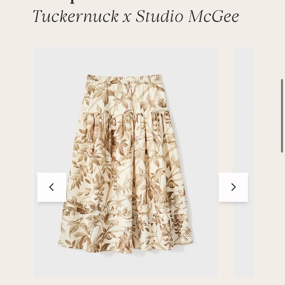 TUCKERNUCK x STUDIO MCGEE Dune Breeze Cotton Linen Pearl Skirt Size A NWT